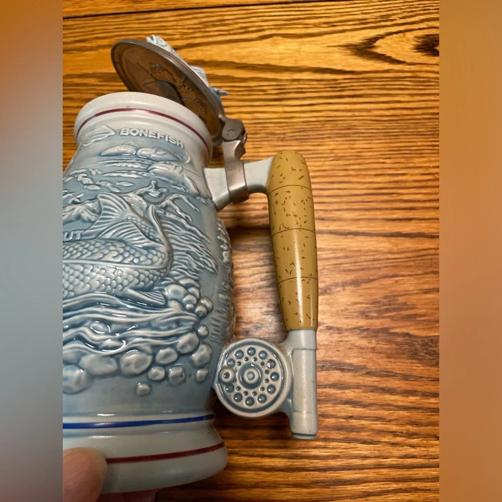 Avon Vintage Fresh Water Fishing Stein Handcrafted in Brazil, Numbered - Picture 6 of 6
